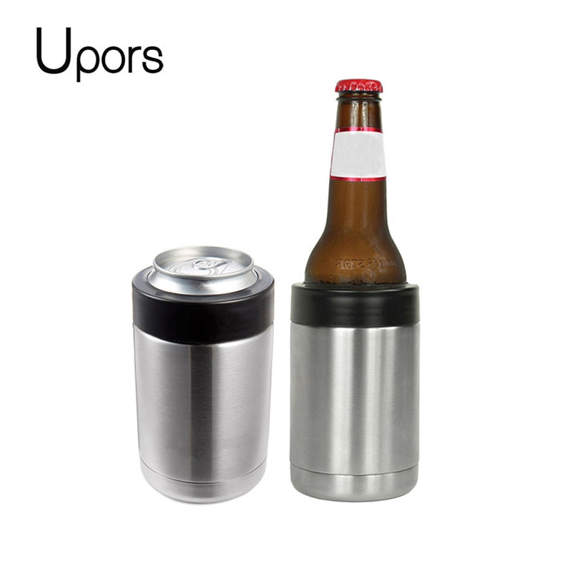 12/16 OZ Stainless Steel Bottle/Can Koozie - Double Wall Vacuum Insulated