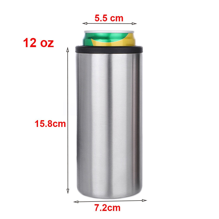 12/16 OZ Stainless Steel Bottle/Can Koozie - Double Wall Vacuum Insulated