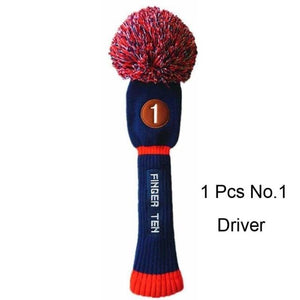 Golf Club Head Knitted Covers with Numbers