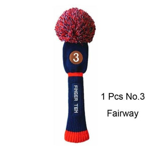 Golf Club Head Knitted Covers with Numbers