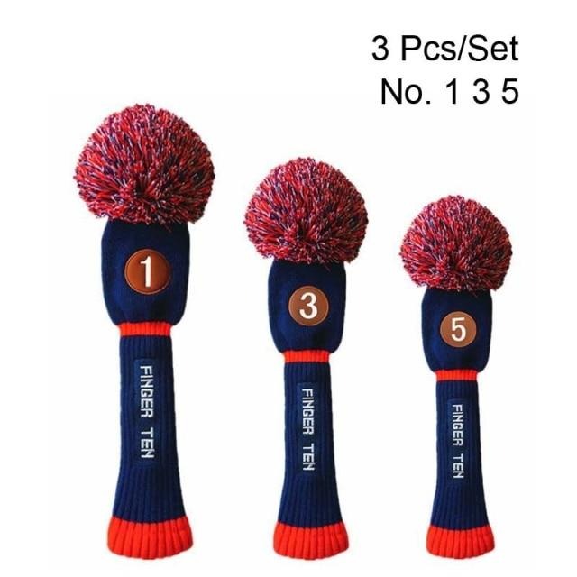 Golf Club Head Knitted Covers with Numbers