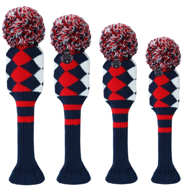 Golf Club Head Knitted Covers with Numbers